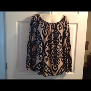 Ladies tan and black top